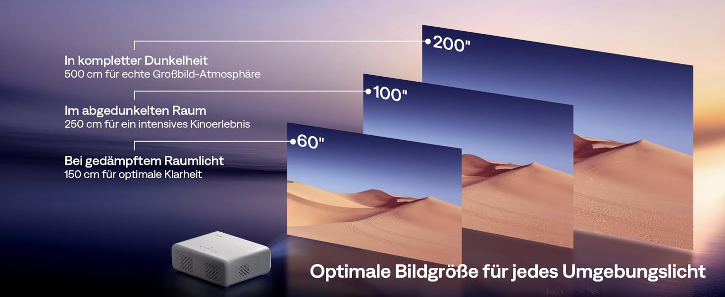 Aurzen Eazze D1 Smart Beamer: 4K проєктор для домашнього кінотеатру з WiFi, Bluetooth, автофокусом та корекцією трапецеїдальних спотворень. Підтримка Netflix, Dolby Audio, Full HD 1080P. Білий (GTV)