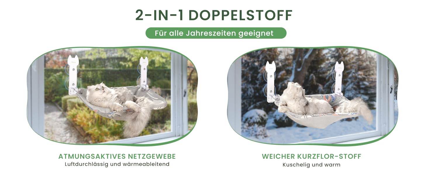 Кішка ліжко на вікно, світлодіодна килимок, складана, бездротова, до 20 кг, зручне ліжко з оглядом 360°, кішка гамак, віконце ліжко (Сірий, 1 шт.)