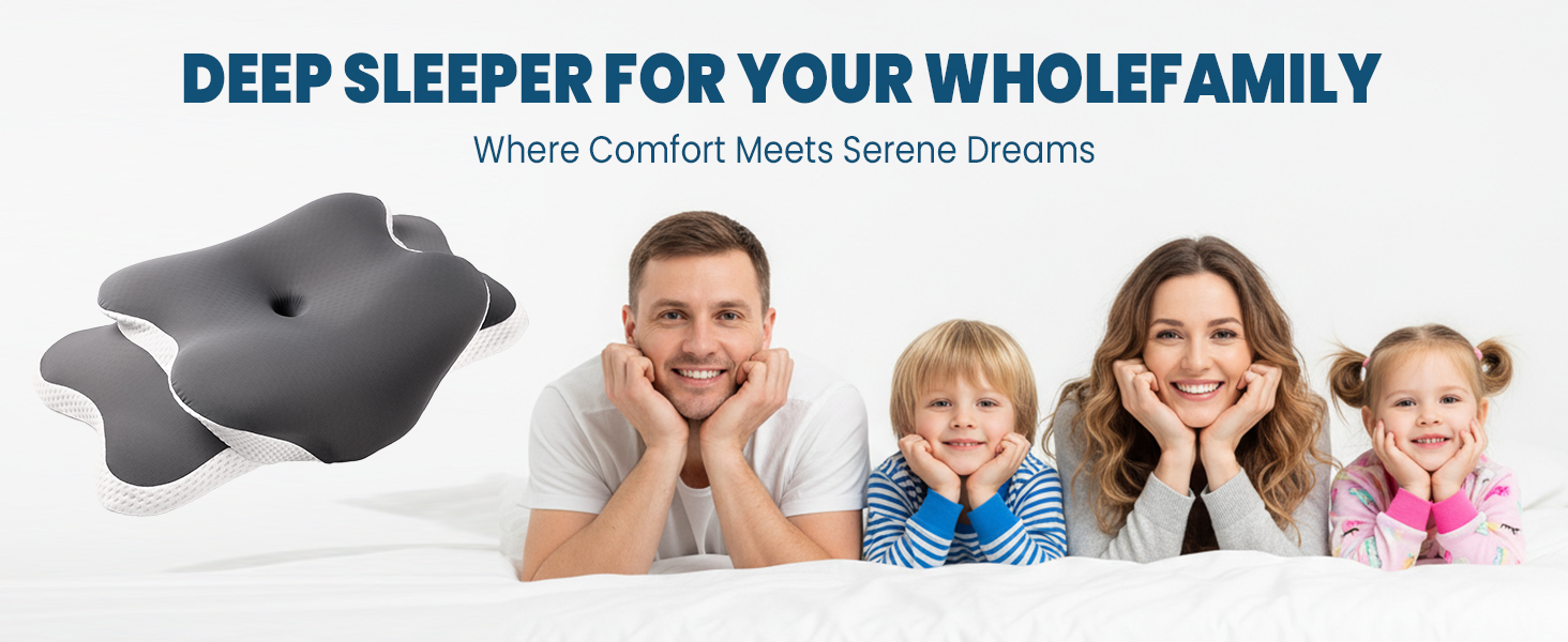 Охолоджуюча подушка для підтримки шиї з Memory Foam: ергономічна ортопедична подушка для сну на боці та спині