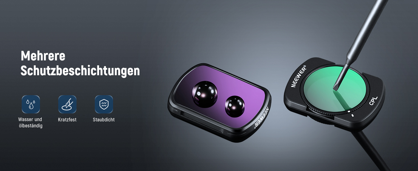 Набір фільтрів NEEWER для DJI Osmo Pocket 3: ND, PL, CPL, UV, ефектні фільтри
