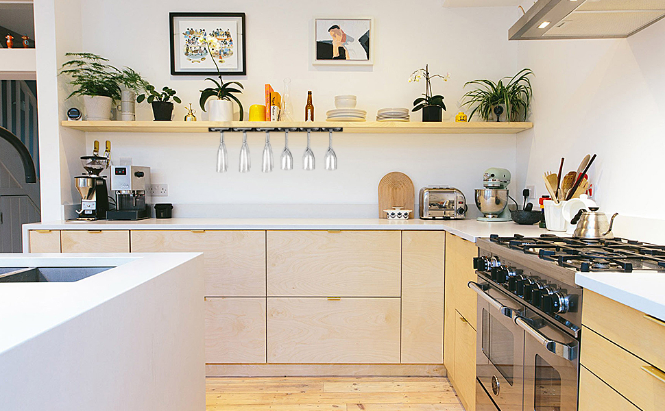 Тримачі для келихів вина ROLMZJX (2 шт.) - підвісні, для шафи, пластикові, чорні. Підходять для дому, ресторану, готелю, бару.