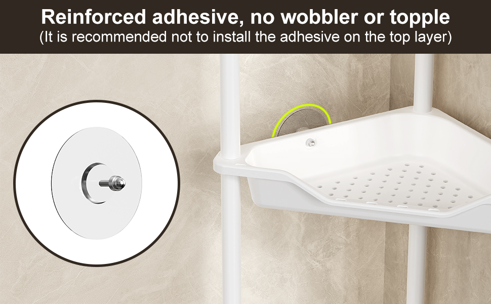 Набір з 4 кутових поличок для душу Orimade, нержавіюча сталь, чорний