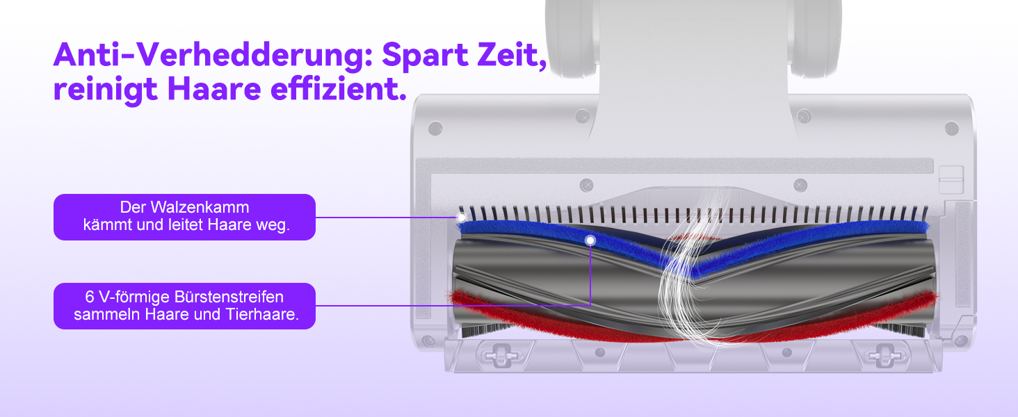 Бездротовий акумуляторний пилосос H9 58000Pa/650W з LED-дисплеєм та антизаплутувальною насадкою для тварин, килимів та твердих поверхонь, золотистий