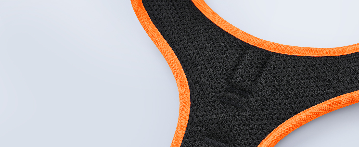 Шлейка для собак Eagloo великих порід, анти-тяга, з світловідбиваючими смугами, регульована, для Лабрадора, розмір L (XS, 1 шт., блакитний & оранжевий)