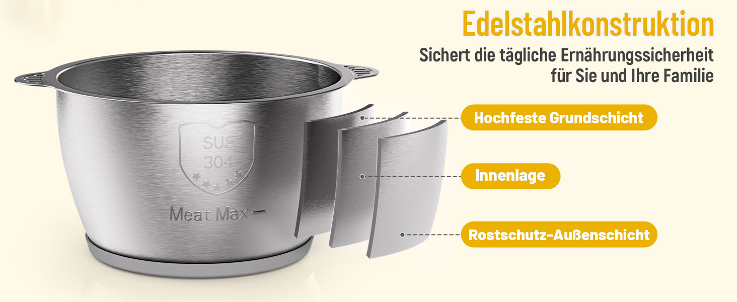 Електричний подрібнювач OUSFOT Multizerkleinerer, 1.8L, 500W, скляна чаша, для овочів, фруктів, м'яса, кухня (білий)