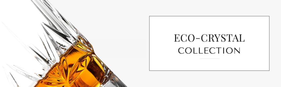 Склянки для віскі Crystal Imperial з екологічного скла, набір 2 шт (355 мл) – ідеально для скотчу, бурбону та коктейлям Old Fashioned. Подарункова коробка з золотим декором.