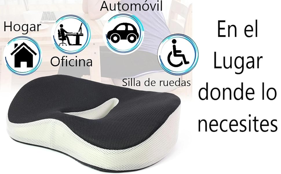 Подушка ортопедична Coxis з піни Memory Foam для офісного крісла, автомобіля, кухні: підтримка спини, геморою, при анальних тріщинах