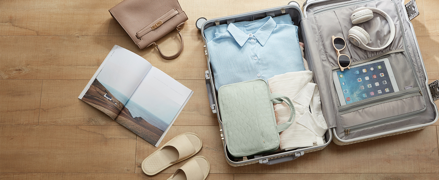 Жіноча дорожня косметичка Lifewit з гачком, велика органайзер для косметики, прозора косметичка для подорожей, м'ятно-зелена