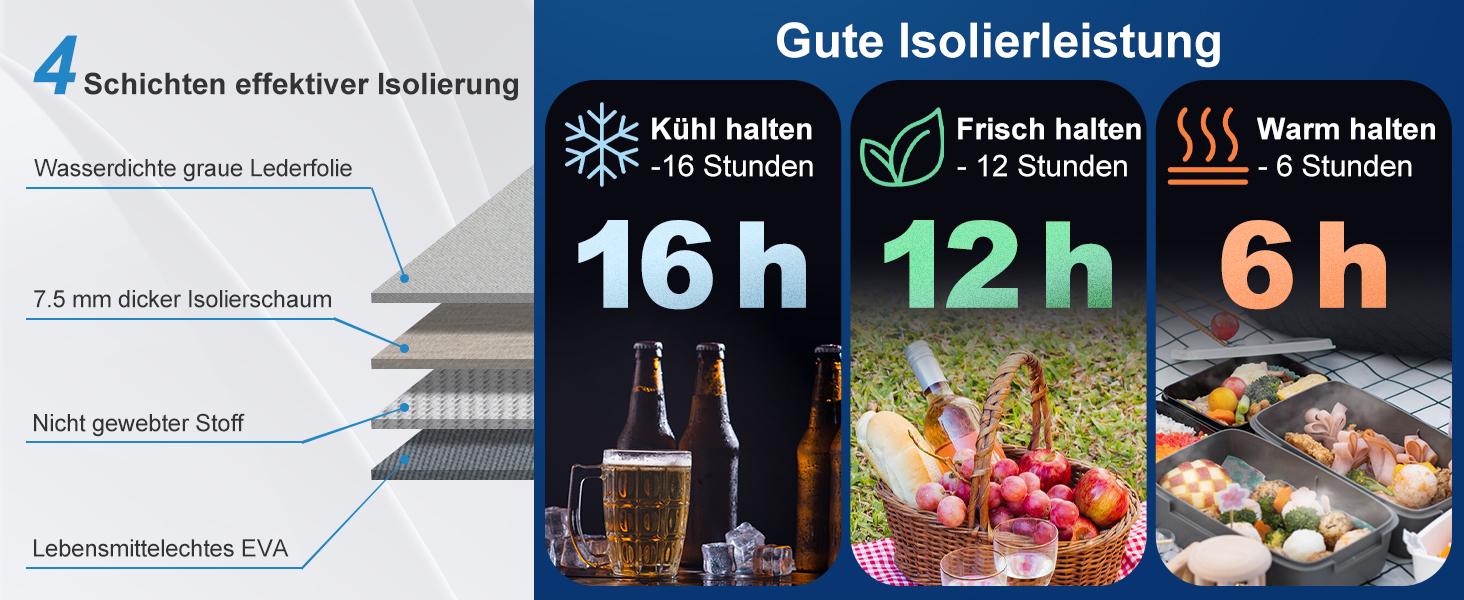 Термосумка Odoland 72 літри з колесами та ручкою – сіра. Ізольована сумка-холодильник для пікніка, пляжу, кемпінгу, подорожей. Витримує 72 банки. Водонепроникна та витікання не допускає.