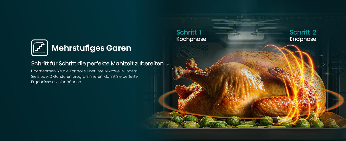 Мікрохвильова піч Hisense H23MOBS5HC 23 л, 900 Вт, AirFry, 4 в 1, чорна