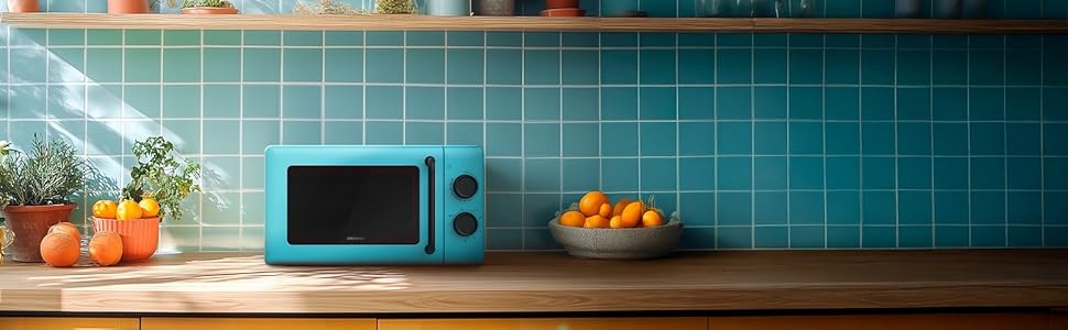 Мікрохвильова піч з грилем Cecotec Digitale Proclean 5110, 20Л, 700-800Вт, цифрове керування, синя