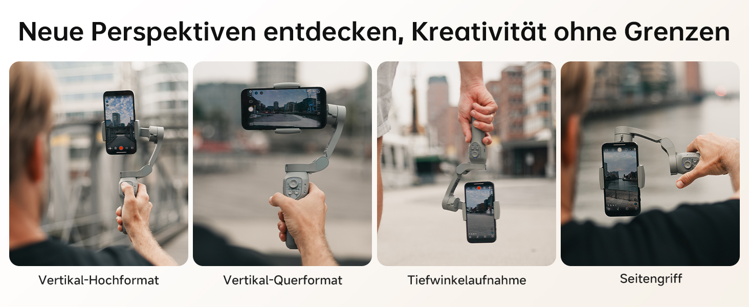 Rollei Steady Butler Mobil 3 SE: Gimbal для смартфонів з 3-осьовою стабілізацією, 280г, керування через додаток, сумісний з iPhone та Android