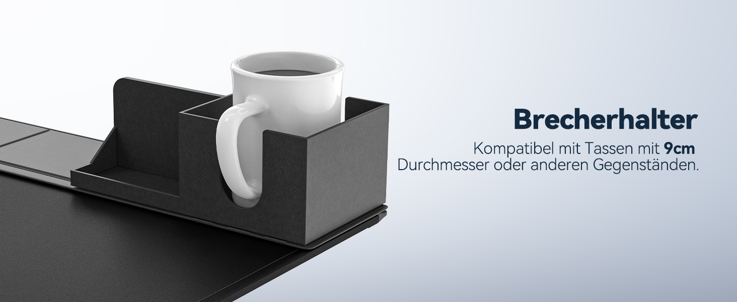 Килимок на стіл KDD 6-в-1 XXL для роботи та ігор, з органайзером, 80x35.5 см, чорний