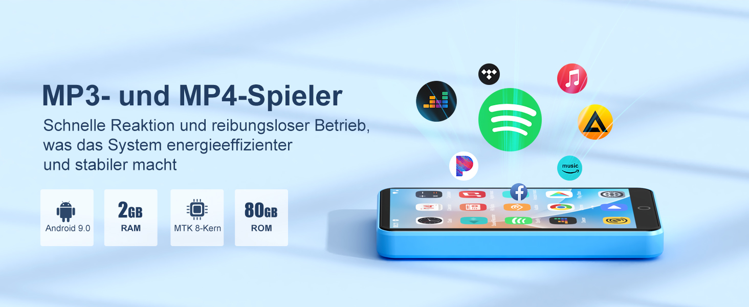 MP3 плеєр Oilsky 80GB Bluetooth WiFi Android 9.0 4