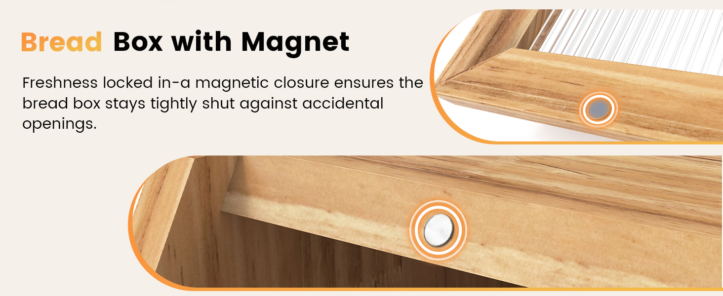 YOUDENOVA Скринька для хліба з дощечкою для нарізання, дерев'яний кошик для хліба, коробка для зберігання, бамбукова коробка для хліба, солі та перечниці, 39x25x20 (ДхШхВ) см, (Bois)