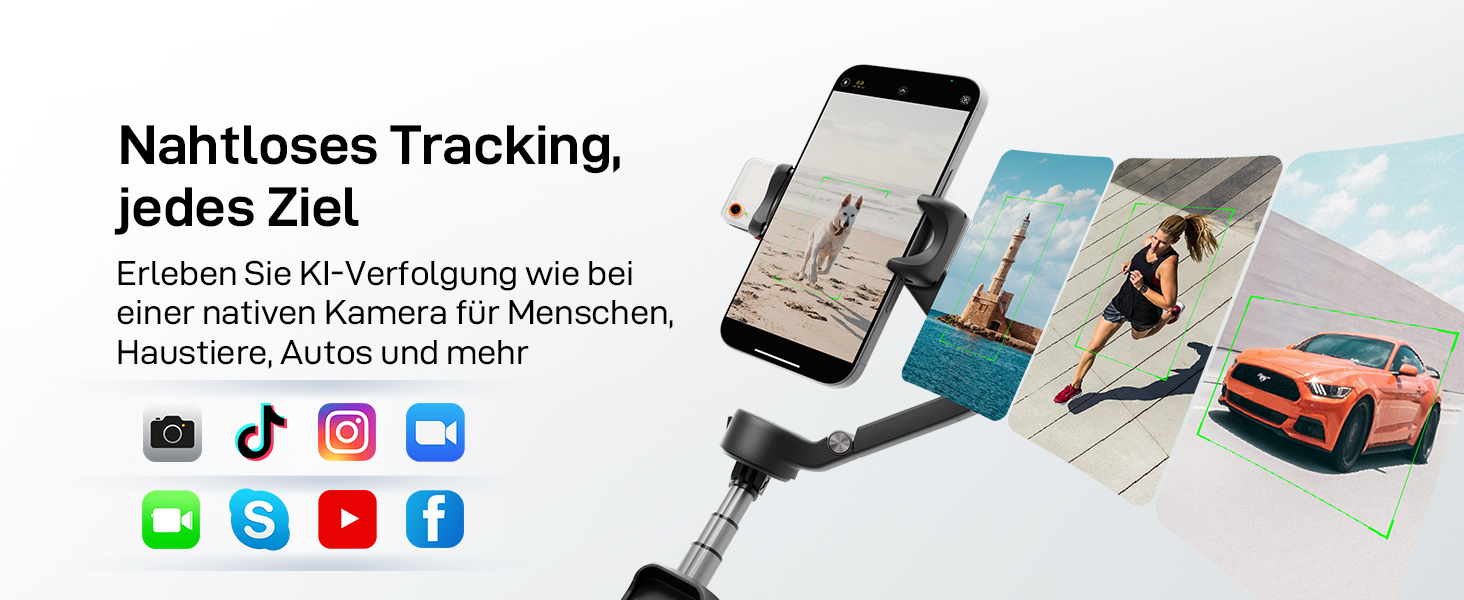 iSteady V3 Ultra: Стабілізатор для смартфона з AI-трекером, сенсорним екраном та інтегрованою штангою. Ідеальний для зйомки Vlog та TikTok