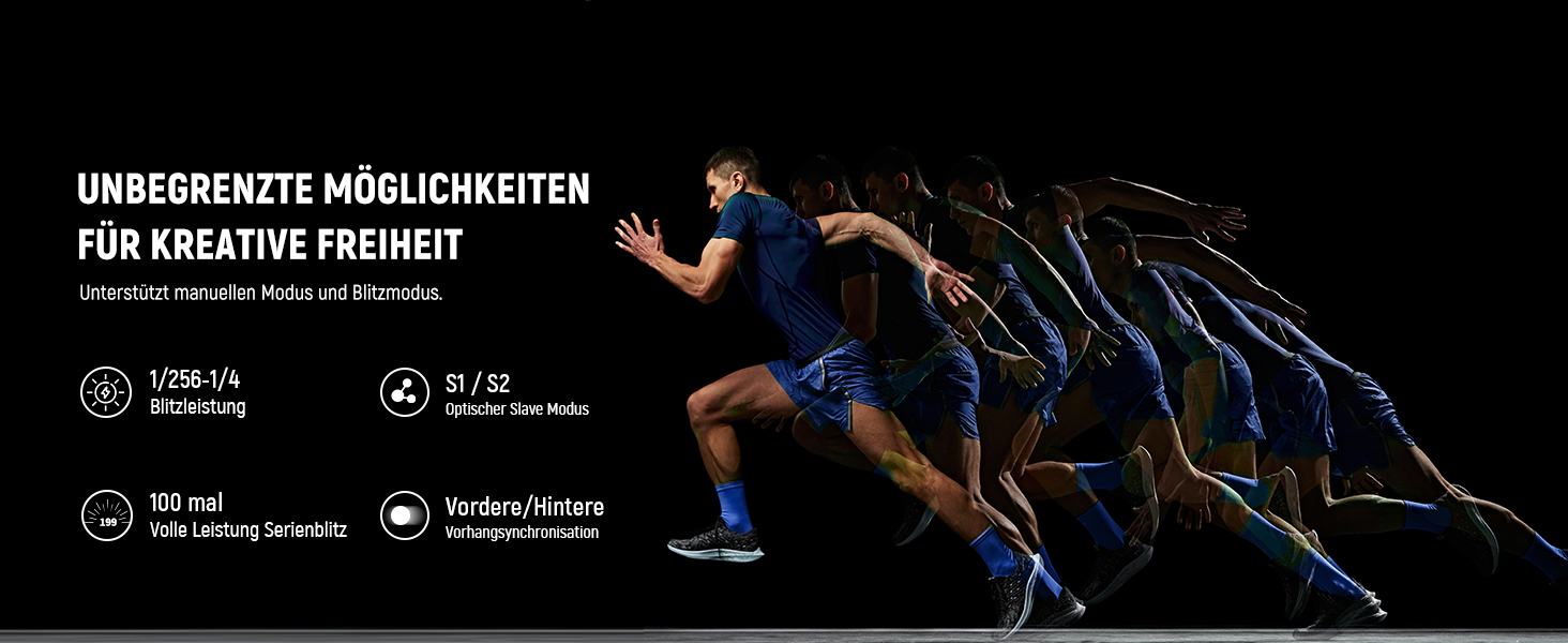 NEEWER Z2PRO-C: Світловий спалашок Speedlite з TTL, сумісний з Canon та Godox, 76Ws, 1/8000s HSS, 3000mAh