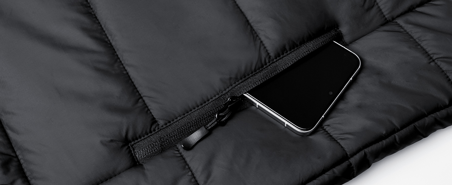 Гріюча жилетка для чоловіків та жінок з Powerbank 18400mAh, 10 зон нагріву, для кемпінгу, мотоциклів, катання на лижах, чорна, розмір L