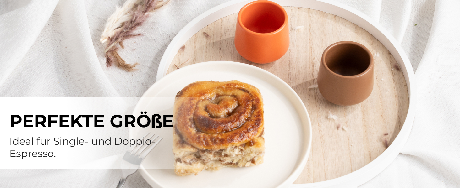 Набір чашок для еспресо Miamio, 4 шт (90 мл), кераміка без ручки, бежевий пастельний колір, Luxe Collection