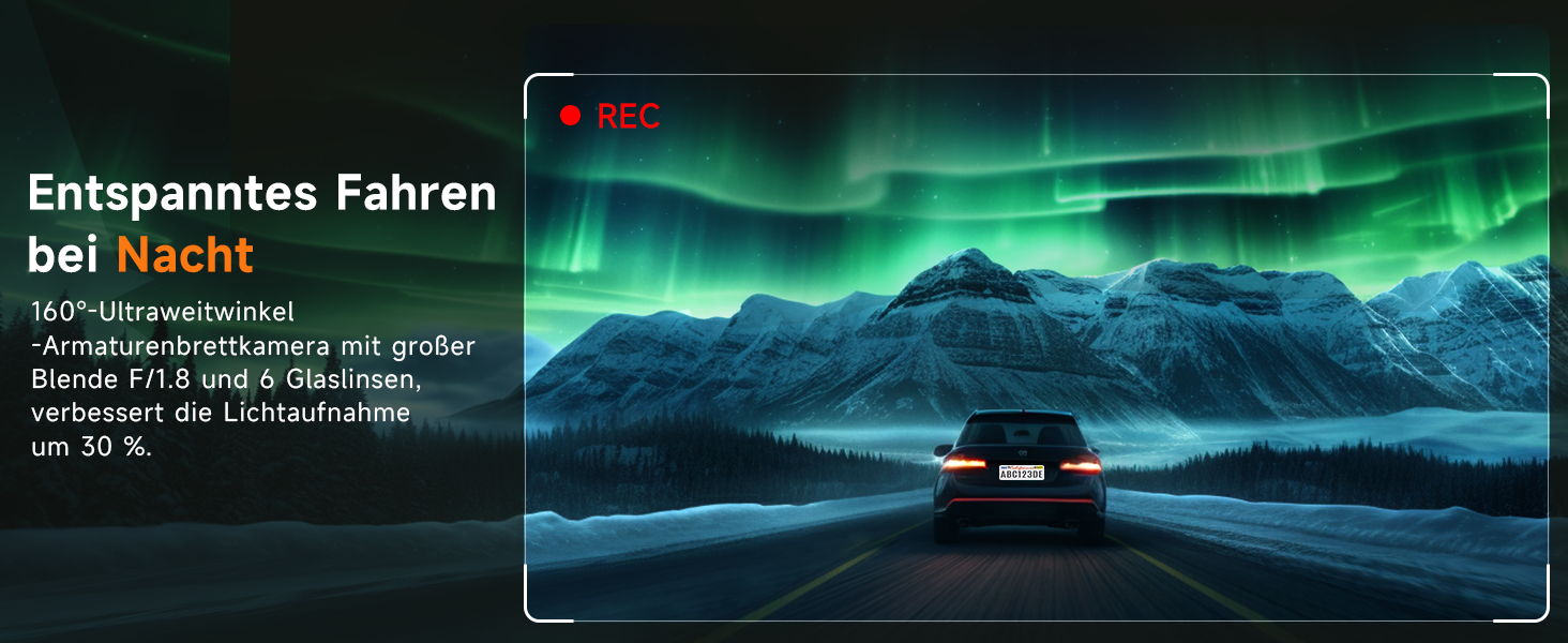 Автомобільний відеореєстратор E-YEEGER 2.5K 1440P з WiFi, IPS екраном 1.47