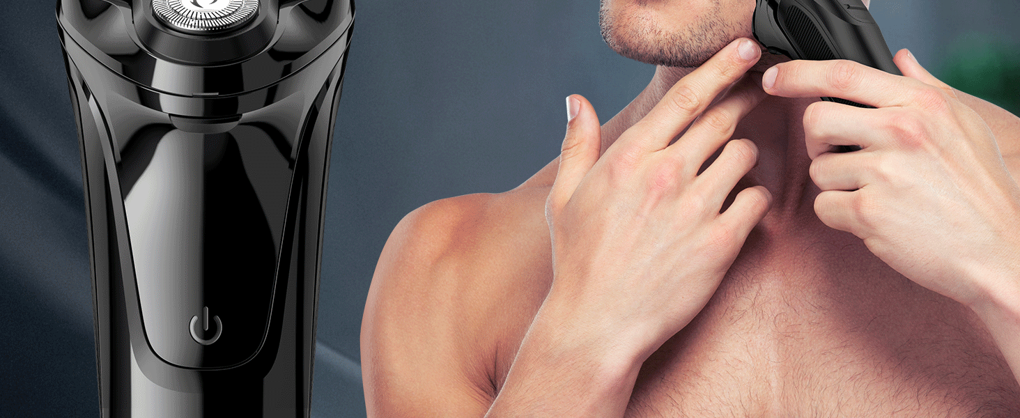 Електричний чоловічий бритва Brightup з тримером, IPX6, водонепроникний, USB-C, LED-дисплей, для подорожей, у кейсі