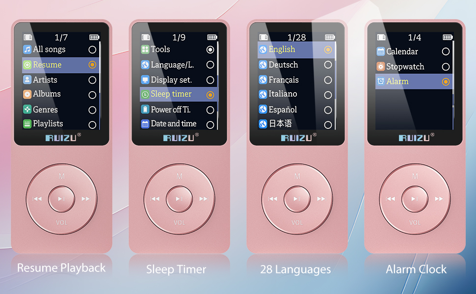MP3 плеєр RUIZU 32GB з Bluetooth 5.3, екраном 1.8
