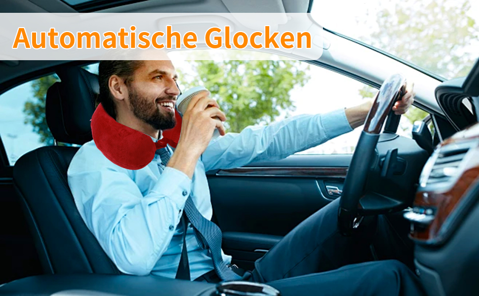 Подушка для шиї, 100% Memory Foam, U-подібна, легка, портативна, для подорожей (червона)