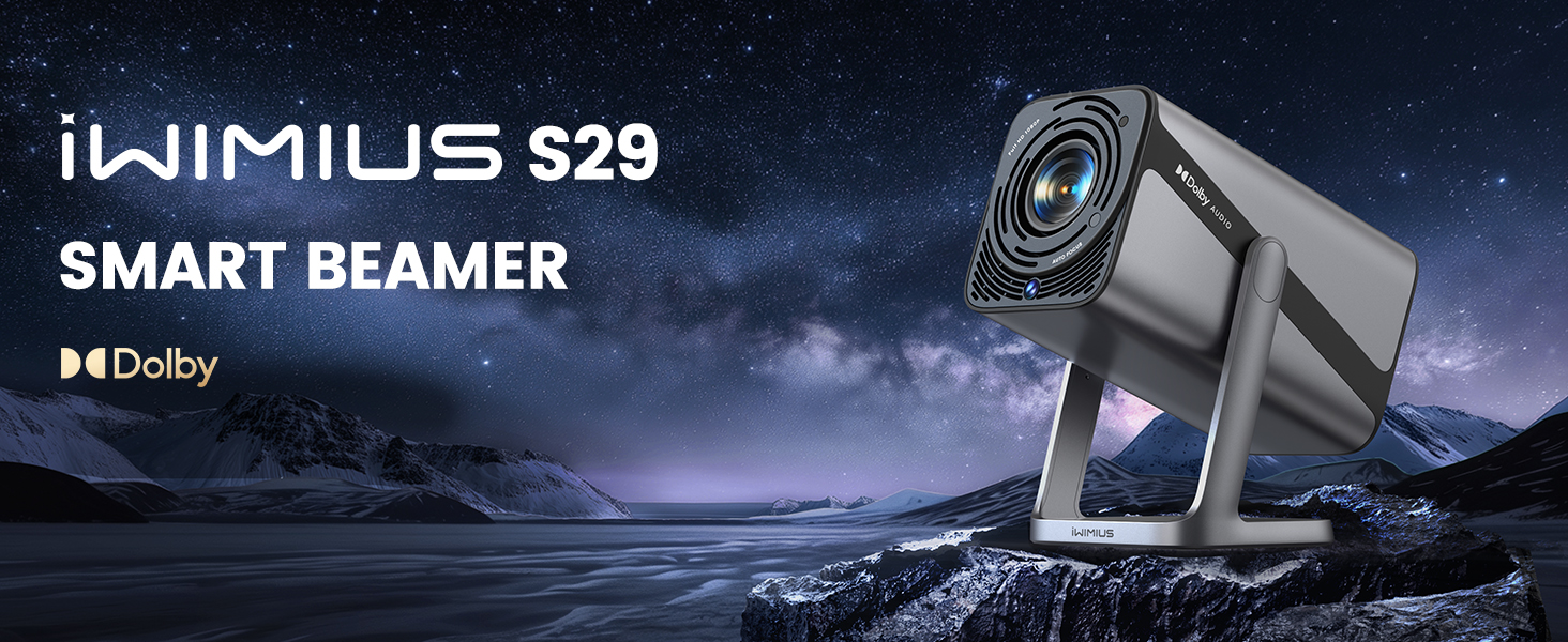 Проектор Mini Beamer 4K Smart з автофокусом та корекцією трапецеїдальних спотворень, WiFi6, Bluetooth, Dolby Audio, 600ANSI, 1080P, для дому та відпочинку на відкритому повітрі, сріблястий