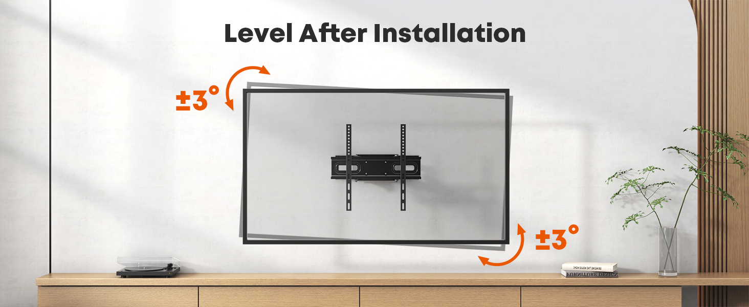 Настінне кріплення для телевізора 32-70 дюймів, поворотне, нахильне, до 50 кг, VESA 400x400 мм