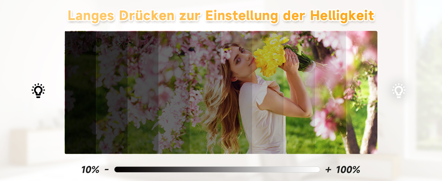 Дзеркало для ванної кімнати SONNI з LED-підсвічуванням, 100 x 60 см, антизапарник, IP44, сенсорне керування, 3 кольори світла