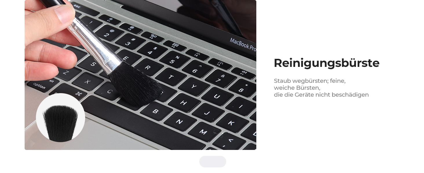 Набір для чищення ноутбука та екрану K&F CONCEPT 6 в 1: гель, спрей, серветка, стік, повітряний дюйма. Сумісний з ПК та телевізором