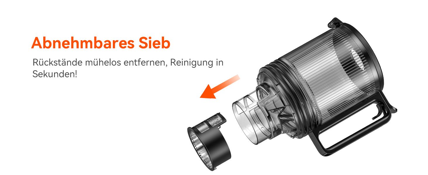 Соковитискач CelerySpec Slow Juicer - переможець тесту, для цілих овочів та фруктів, 130 мм, 1.8л, BPA-free, 250W, з функцією зворотного ходу, нержавіюча сталь, чорний