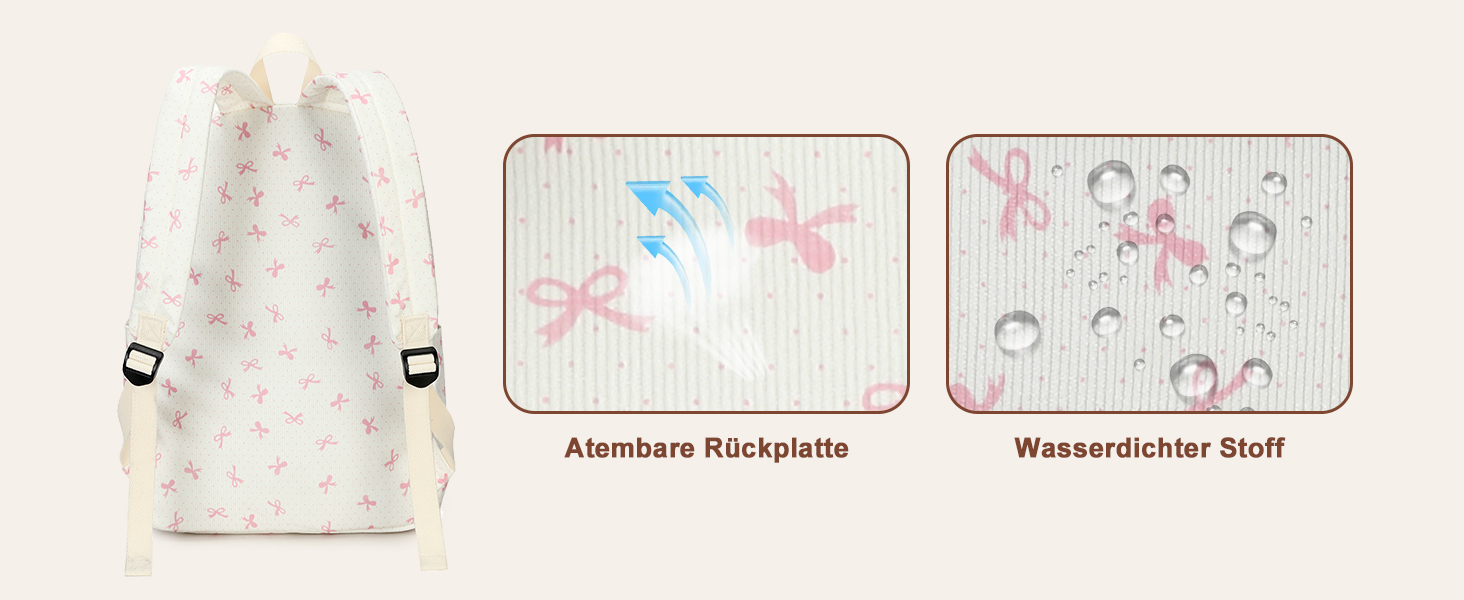 Шкільний рюкзак LEDAOU для хлопчиків та дівчаток-підлітків, білий з ромашками, чорний, рюкзак з рожевими метеликами