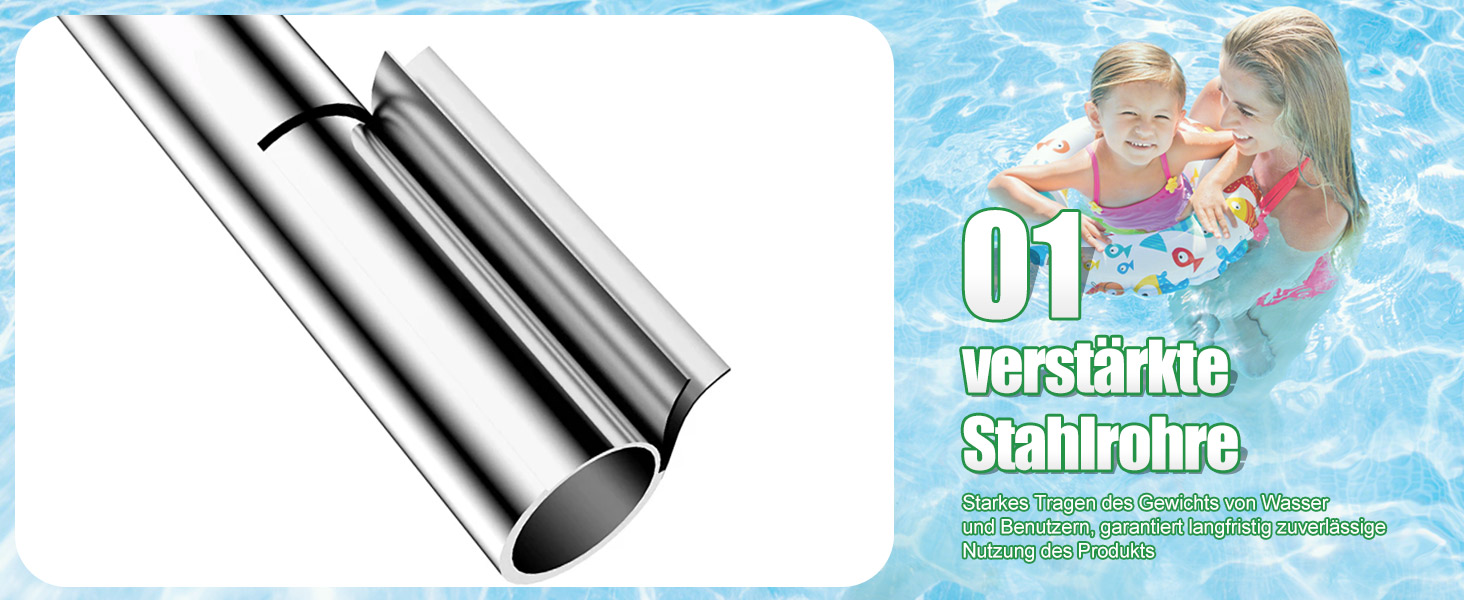 Басейн сталевий каркасний 110x110x35 см, блакитний - для саду та відпочинку