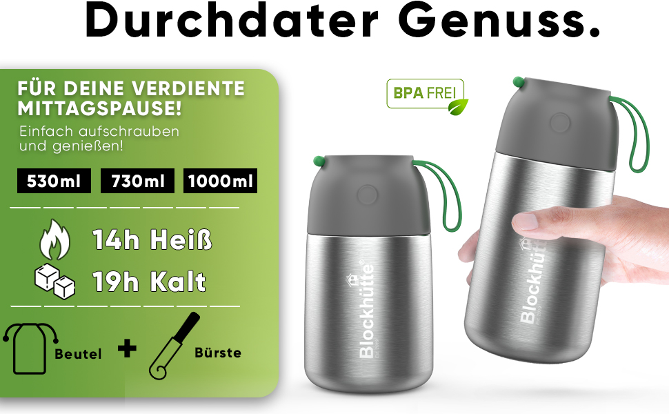 Термокружка-ланчбокс для дітей 530 мл з нержавіючої сталі, 730 мл, BPA-free, антивакуумний клапан, миється в посудомийній машині