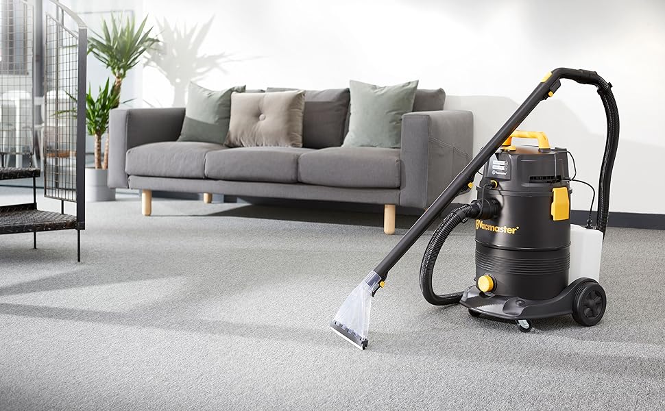 Вакумний пилосос Vacmaster SCA0801 для миття та чищення килимів, меблів та автомобілів | Мийний пилосос для сухого та вологого прибирання (1300W, 30L, Чорний)
