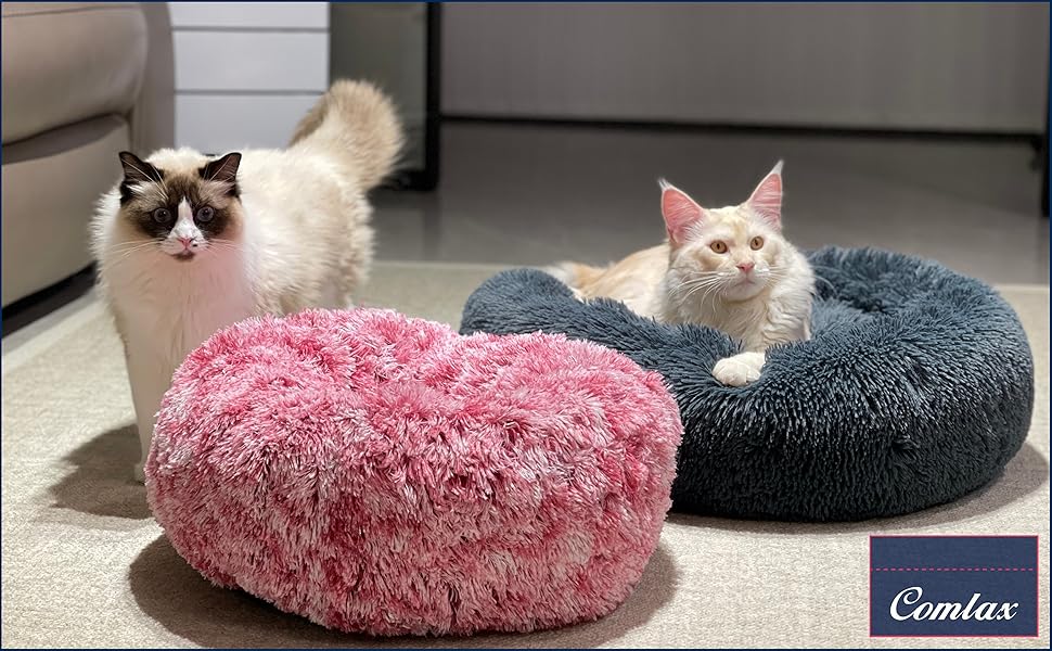 Крісло-гніздо для собак XXXL, кругле, знімний, пральний чохол, анти-тривожне, штучне хутро, м'яке, комфортне, пухнасте ліжко для домашніх тварин (115 см, сірий)