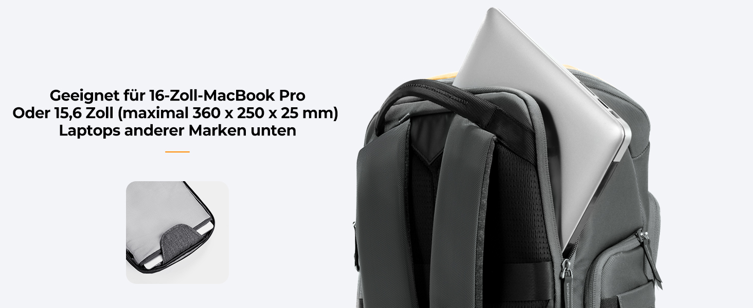 Рюкзак для фотографа K&F Concept Alpha, 25L, чорний, з відділенням для 16