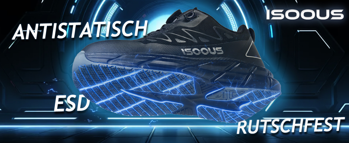 Черевики робочі чоловічі ISOOUS S3S, водонепроникні, ESD, з неслизькою підошвою, зручні, зі сталевим підноском, 43 EU, чорний/сірий