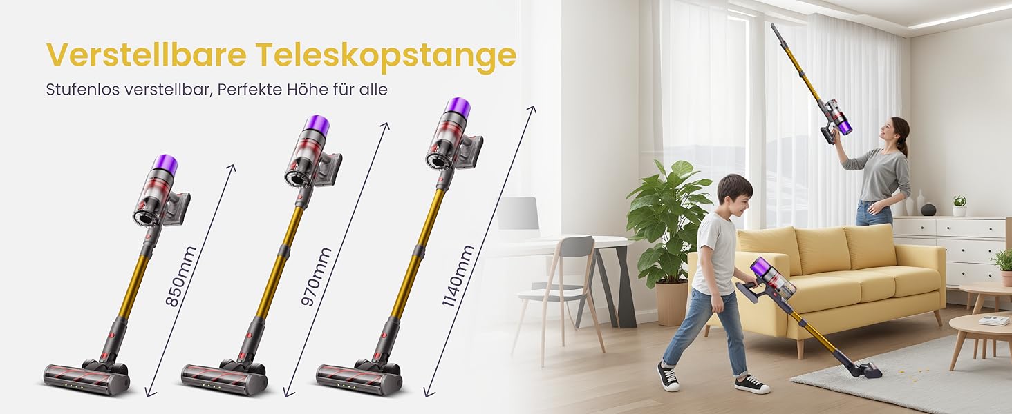 Бездротовий пилосос X7 55Kpa/600W/80Min з LED-дисплеєм, акумуляторний, самостійно заряджається, з антизаплутувальною щіткою, автоматичний режим для килимів, шерсті тварин та твердих поверхонь, золотий