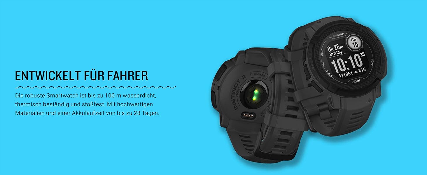 Garmin Instinct 2 Solar – смарт-годинник з GPS, сонячною зарядкою, 45 мм, сірий, для спорту та фітнесу