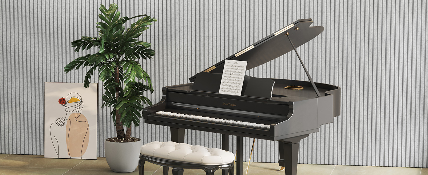 Акустичні панелі TONOR самоклеючі для звукоізоляції 120x60x1.9 см, шумопоглинаючі панелі для студії, офісу та дому, сірі (8 шт)