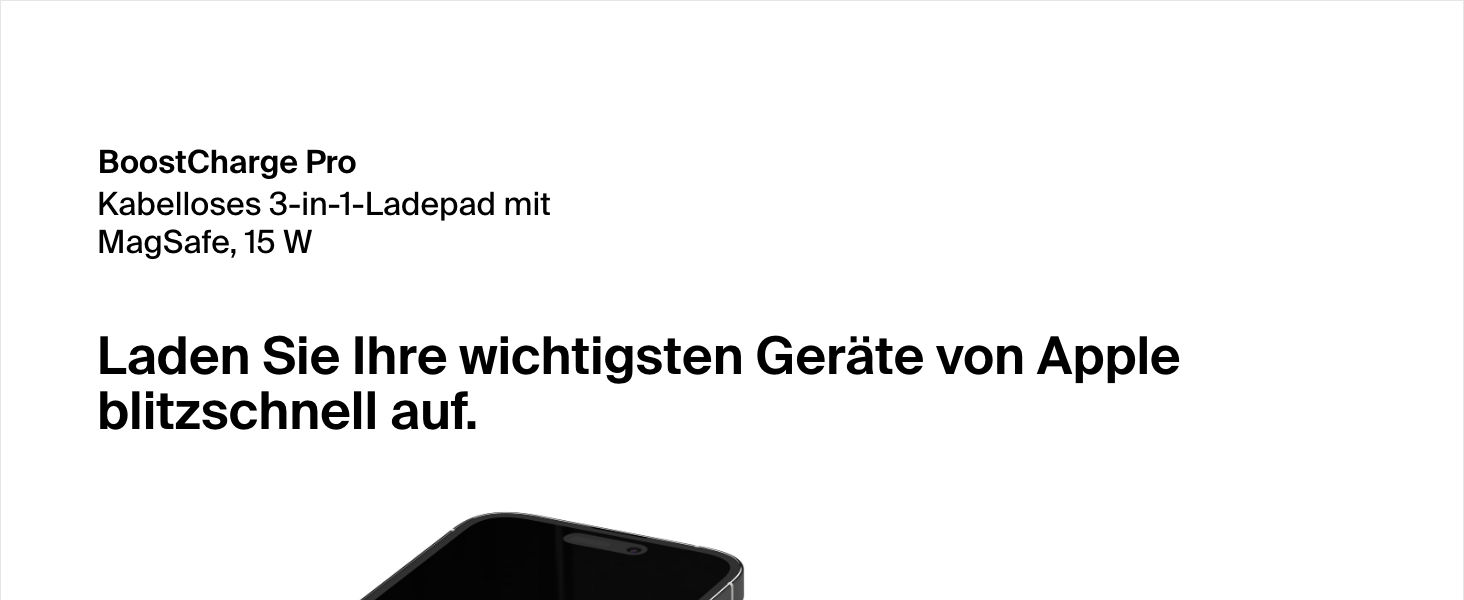 Belkin MagSafe Бездротовий зарядний пристрій 3-в-1 MFi для iPhone 16/15/14/13/12, Apple Watch, AirPods (Білий)