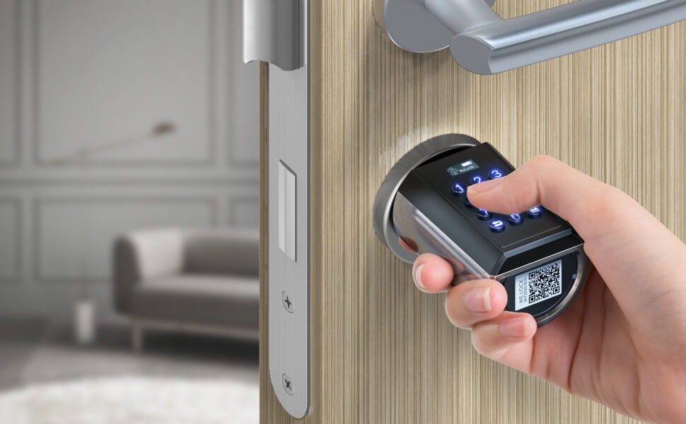 Електронний циліндр WELOCK PBL41 для дверей з Bluetooth, кодовий замок IP65, для дверей 50-100 мм