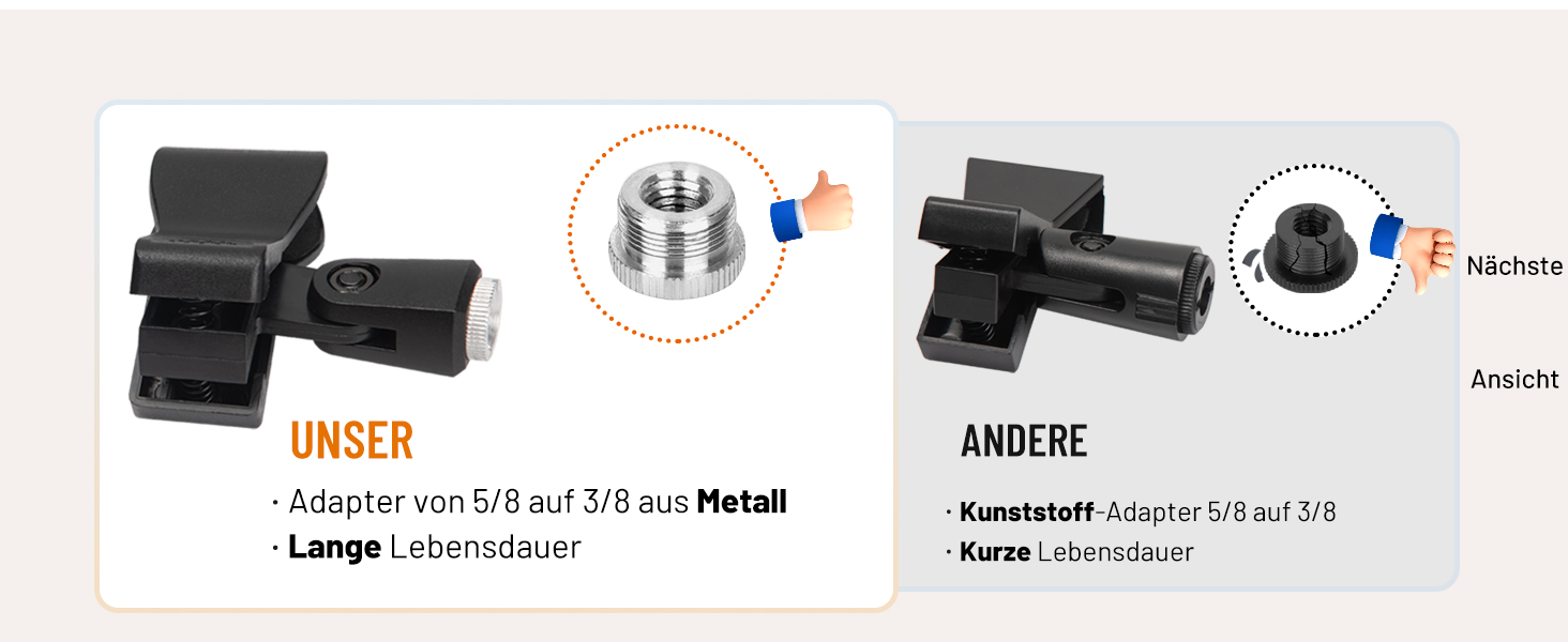 Підставка для мікрофона 2-в-1 з трьома кліпсами для кабелів, для вокалу, сцени, конференцій та презентацій, розширювана, CY0311 (з лебединою шиєю)