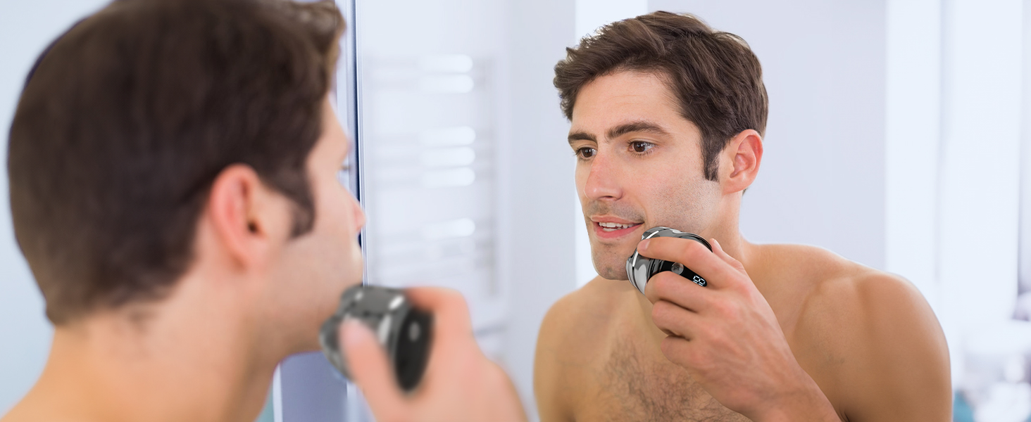 Електричний голковий голкоріз для чоловіків Luctry, 5D магнітний голкоріз для чоловіків з лисою головою, водонепроникний IPX7, для сухого та вологого гоління