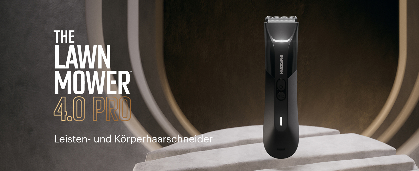 MANSCAPED® The Lawn Mower® 4.0 PRO – Body and Facial Hair Trimmer, SkinSafe® Blade, Waterproof, USB-C and Wireless Charging Compatible, Men's Ball Groomer with Travel Lock The Lawn Mower 4.0 PRO