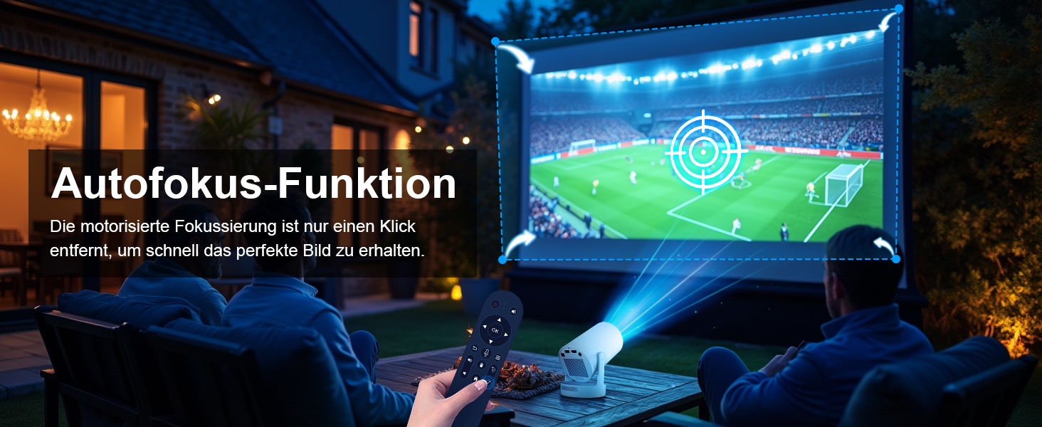 Портативний проєктор 4K з Wi-Fi 6/BT5.0, 170 ANSI люмен, Android 11 (HY300Plus)