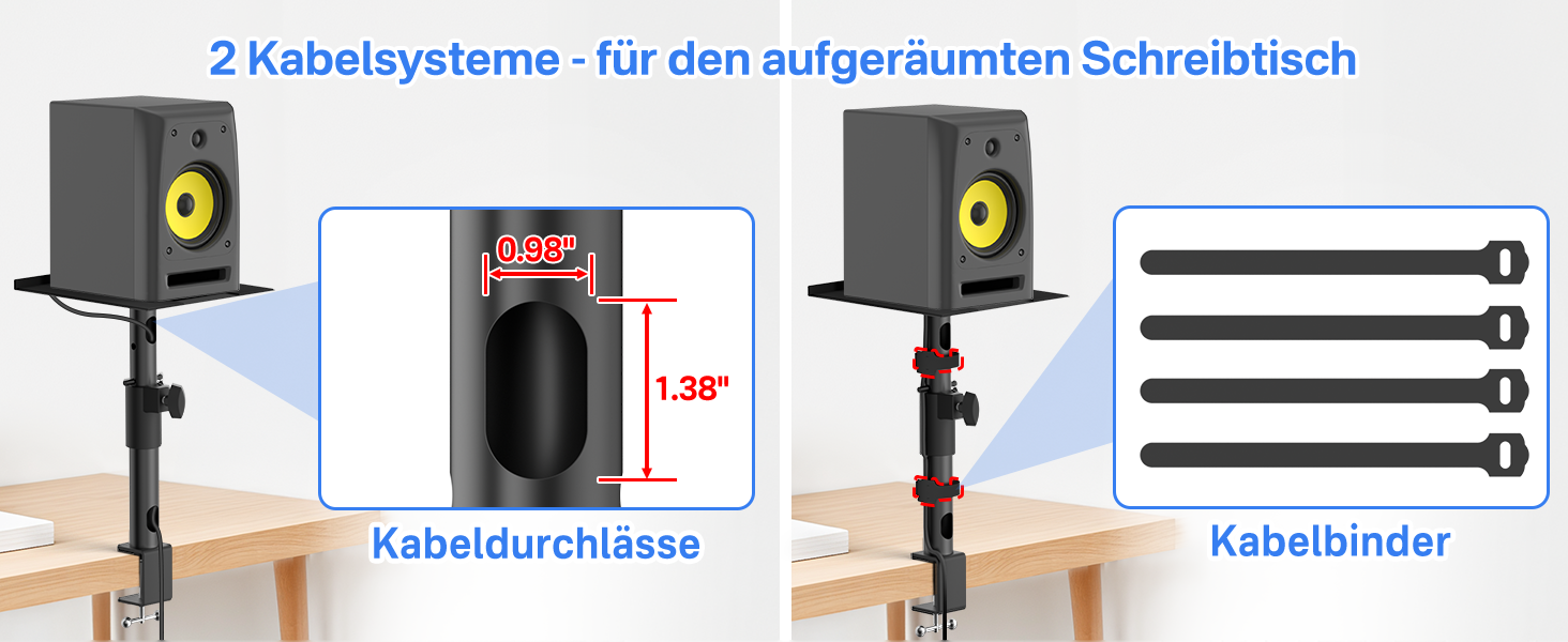 Підставки для акустики: універсальні, регульовані по висоті, нахильні та поворотні, для Edifier, KRK, Klipsch, Polk, Sony, PreSonus, JBL та інших