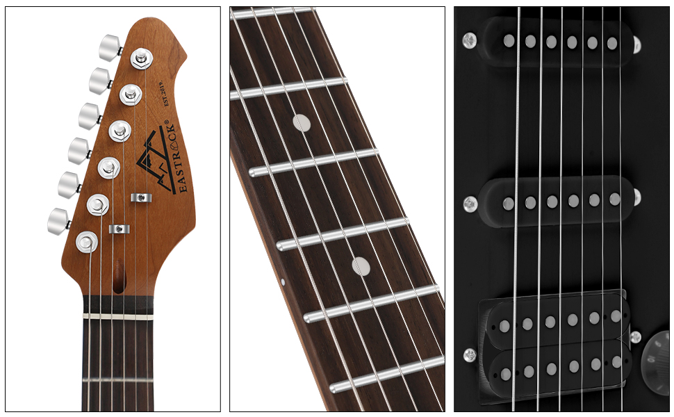 Електрогітара Eastrock E Gitarre Set 39 дюймів з аксесуарами (біла)